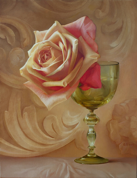 Rose in goblet